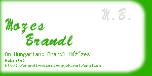 mozes brandl business card